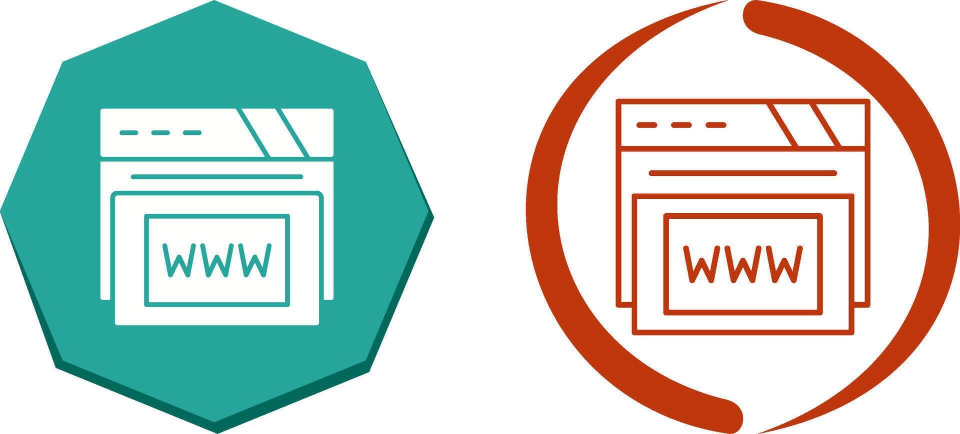Www Icon Design vector