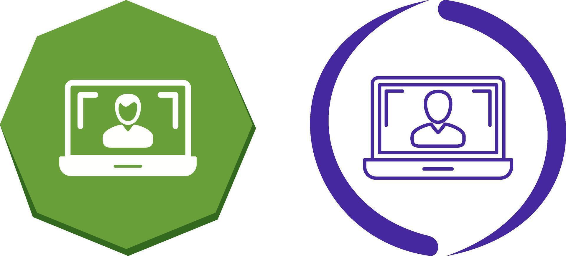 Online Lesson Icon Design vector