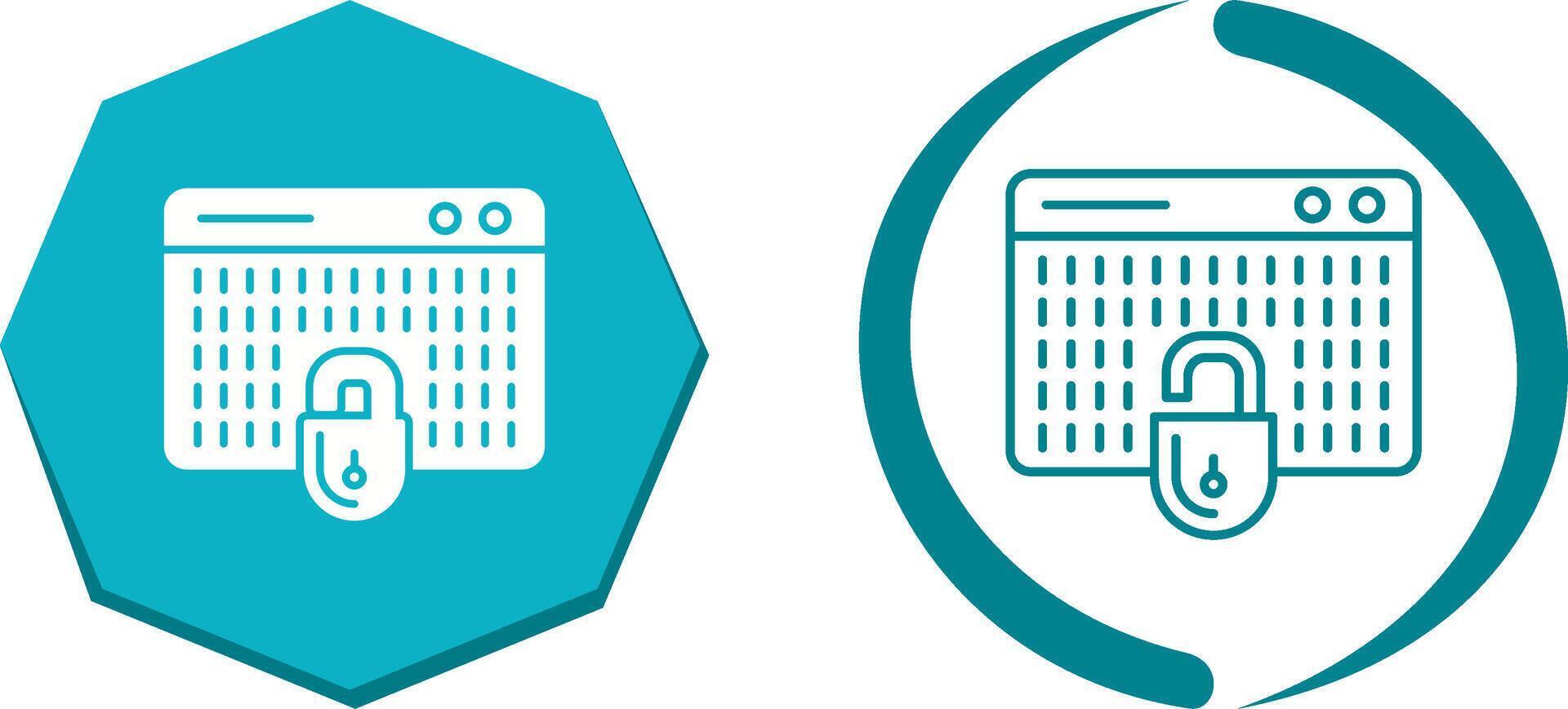 Hacking Icon Design vector