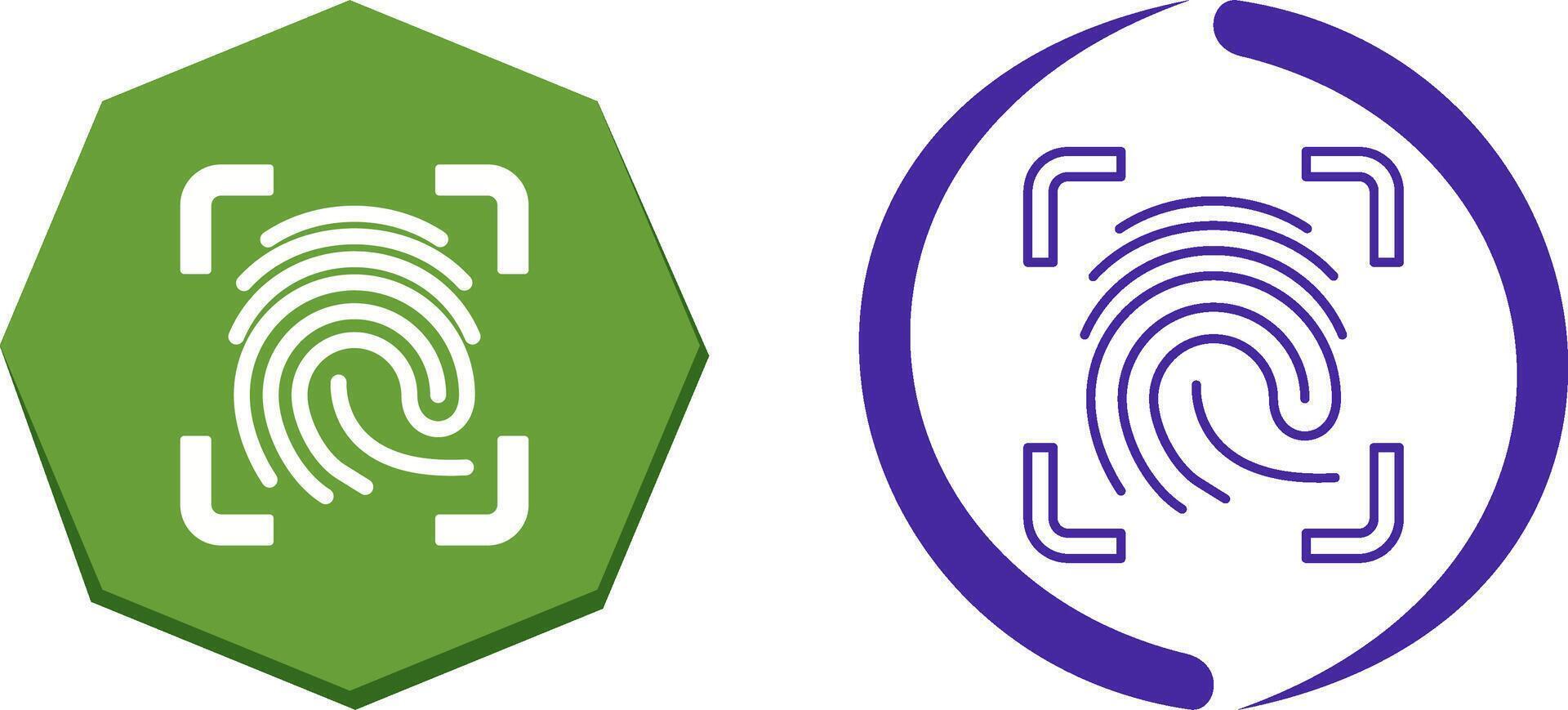 Finger Print Icon Design vector