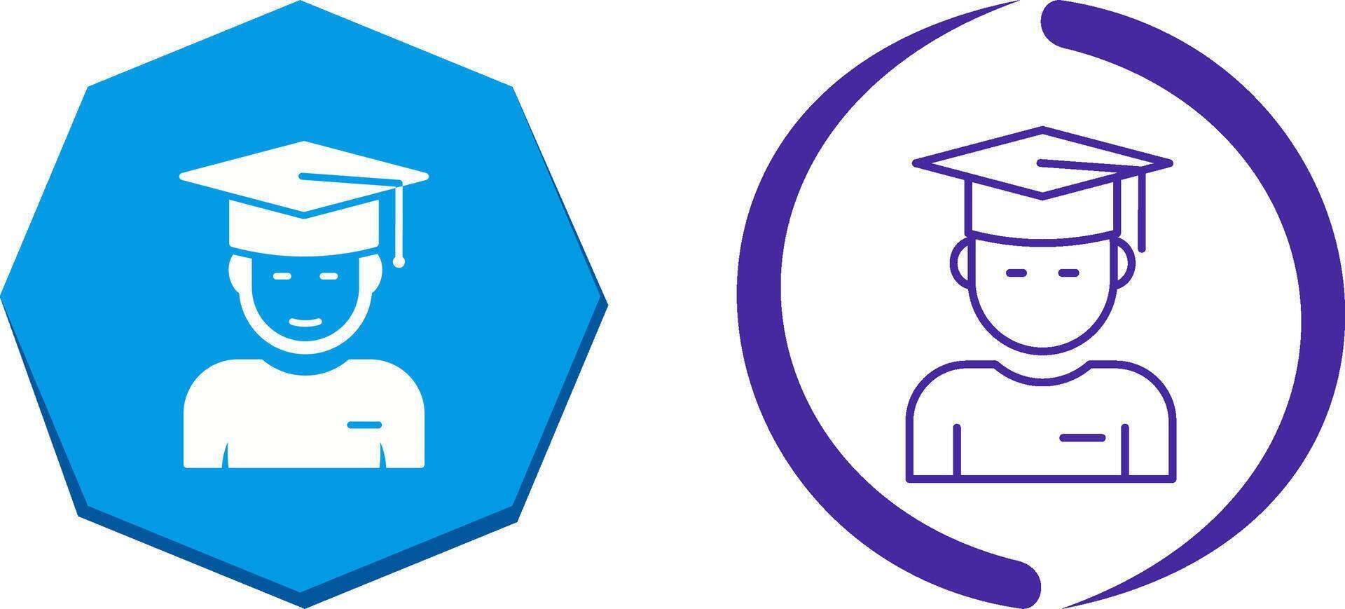 Graduate Student Icon Design vector
