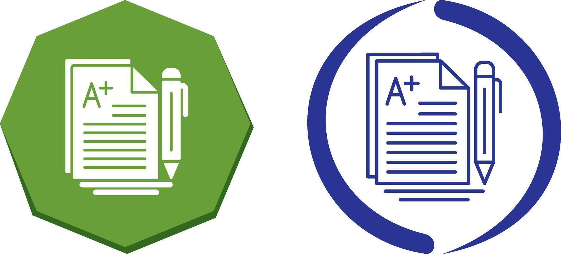 A Grade Icon Design vector