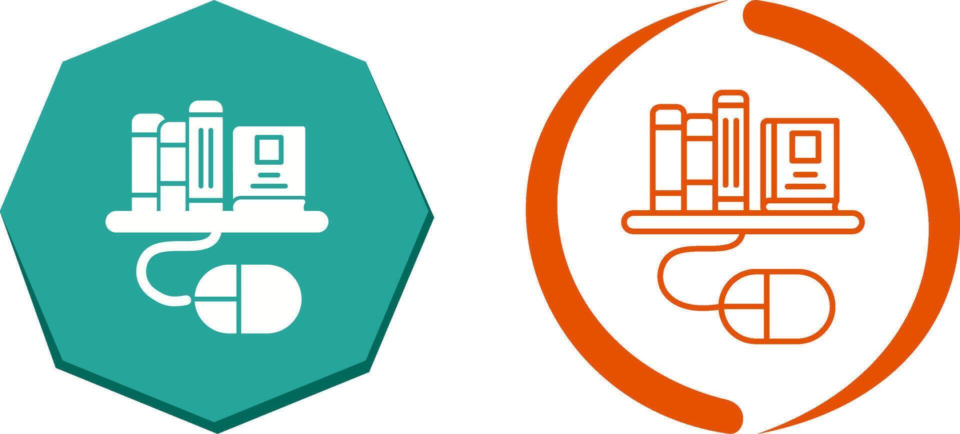 Digital Library Icon Design 44820112 Vector Art at Vecteezy