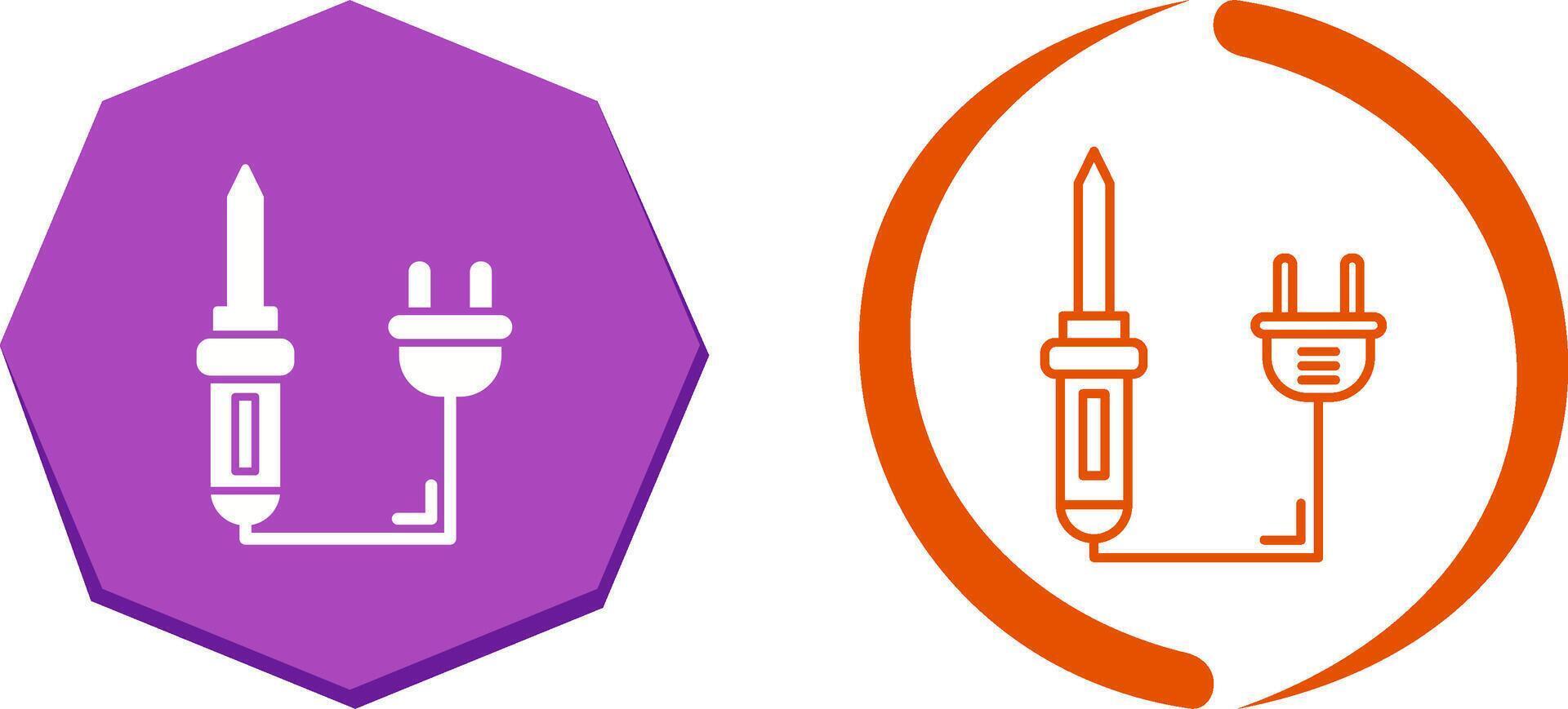 Soldering Iron Icon Design vector