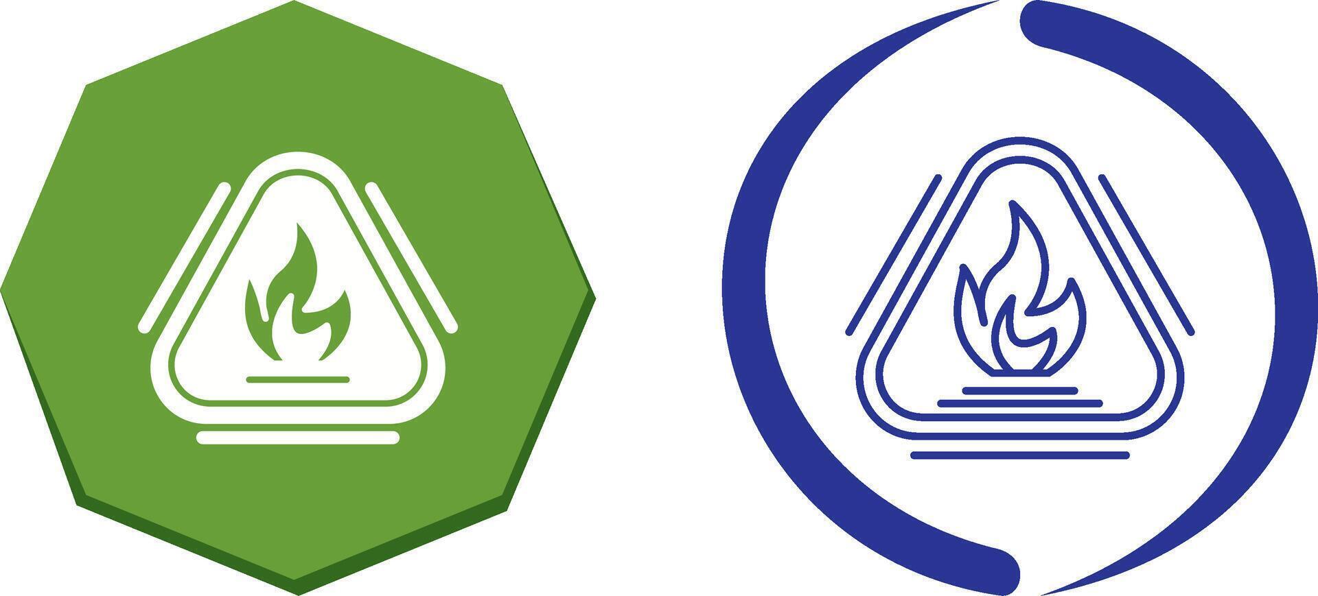 Caution Fire Icon Design vector