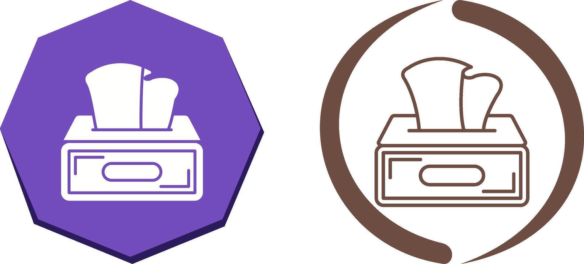 Tissue Box Icon Design vector