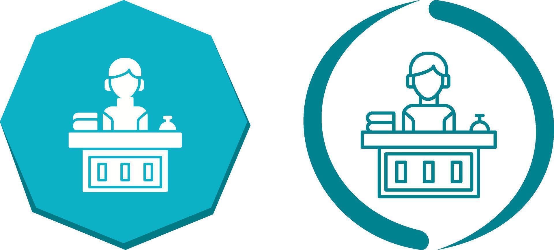 Office Reception Icon Design vector