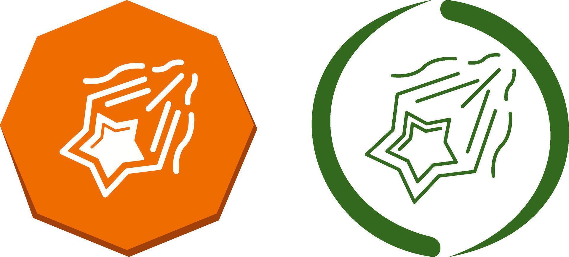 Shooting Star Icon Design vector