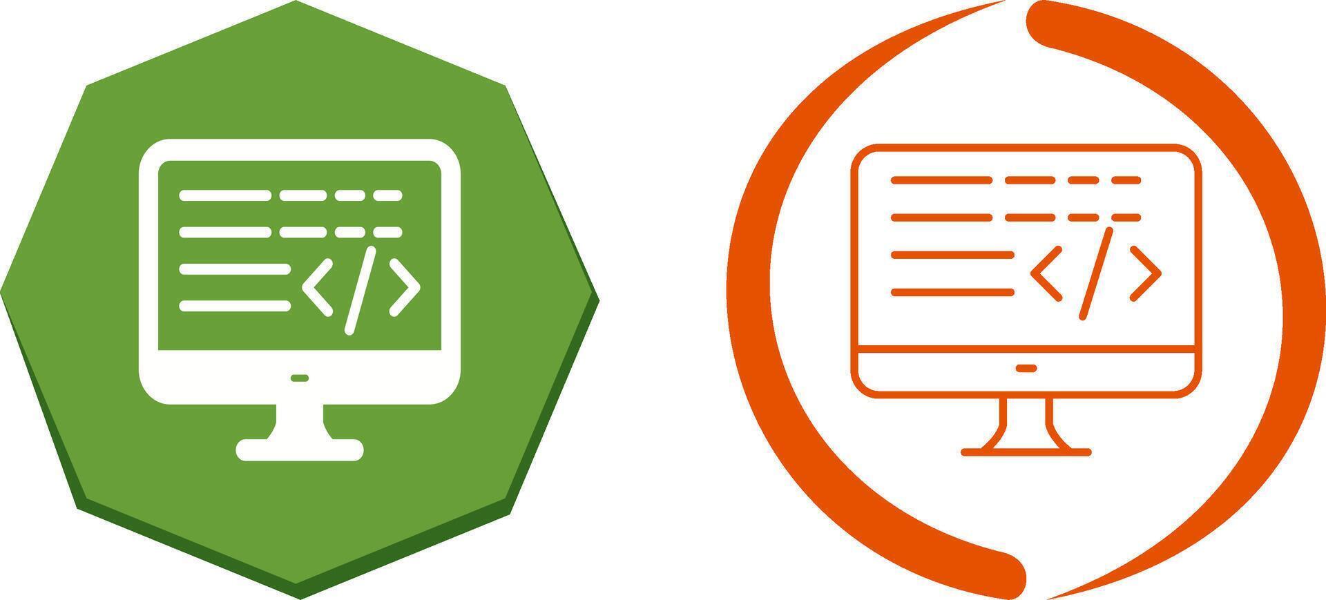 Coding Icon Design vector