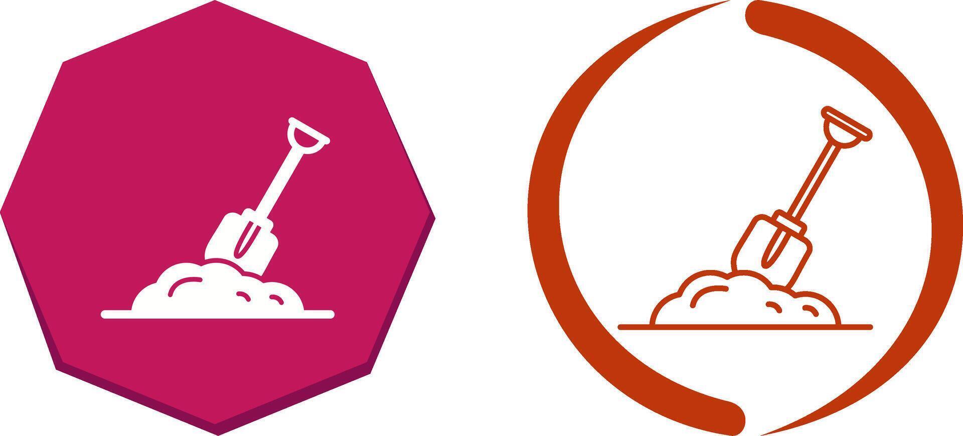 Digging Icon Design vector