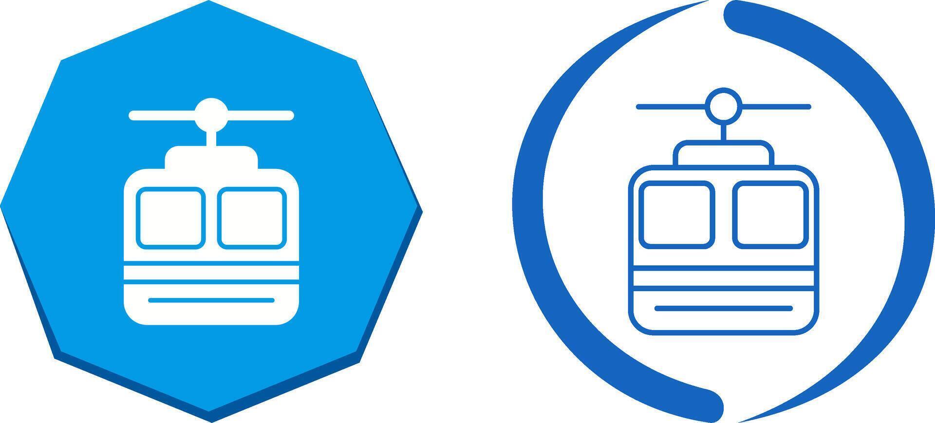 Cable car Icon Design vector