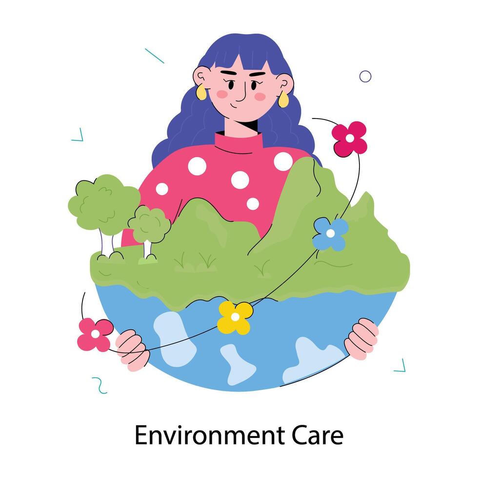 Trendy Environment Care vector