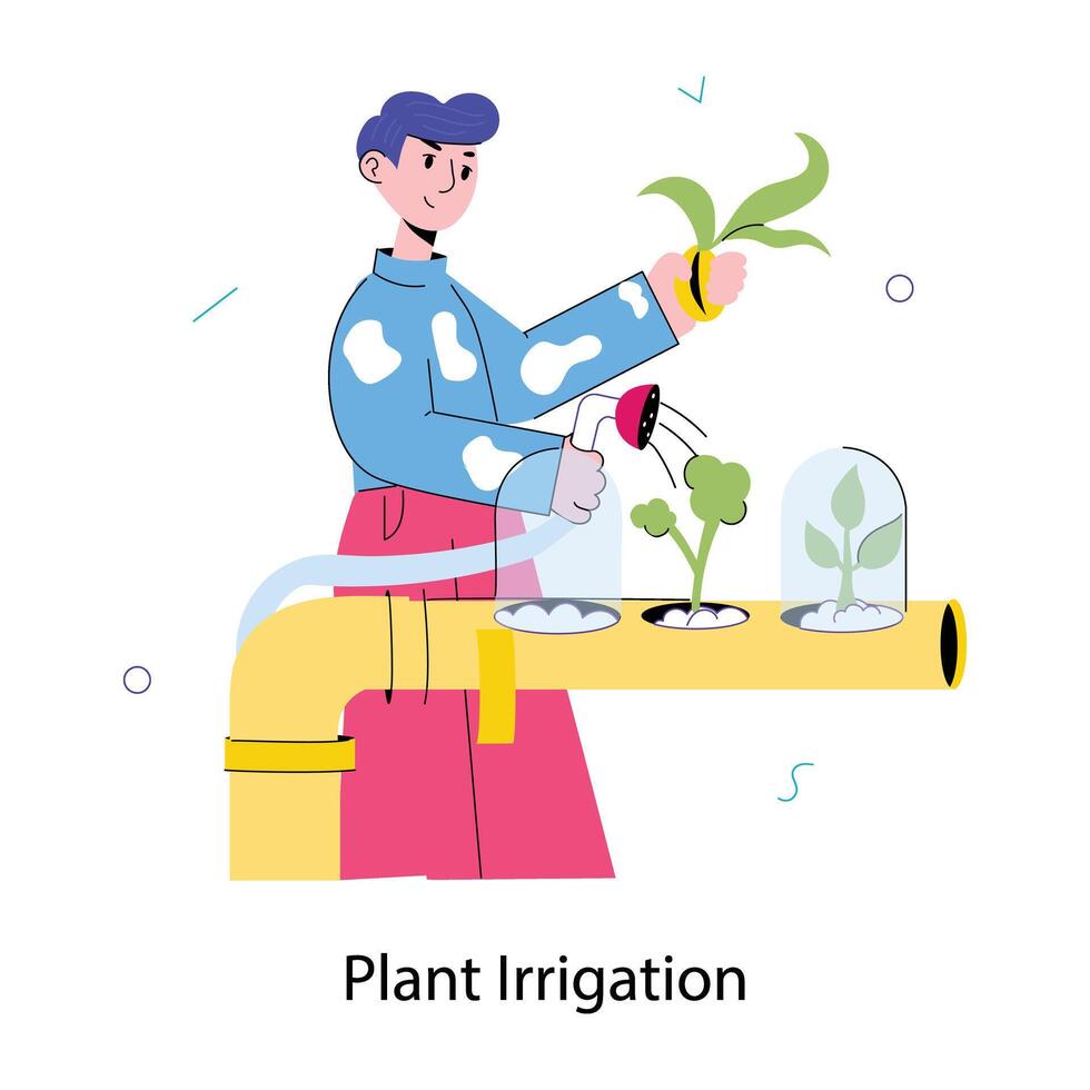 de moda planta irrigación vector