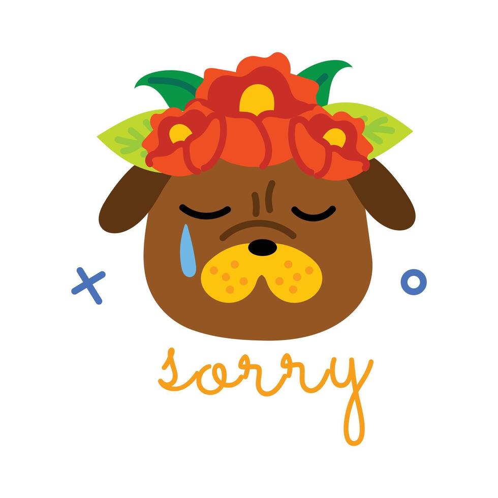 Trendy Sorry Dog vector
