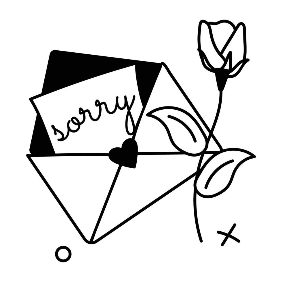 Trendy Apology Letter vector