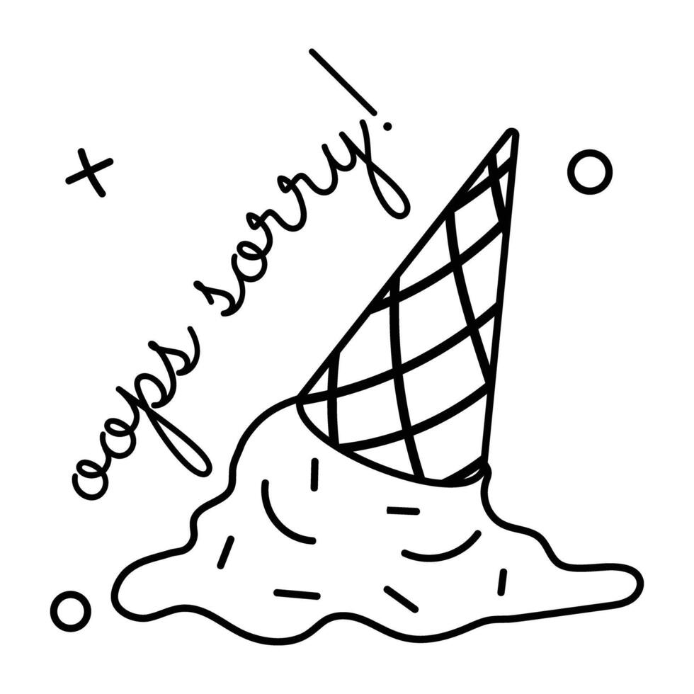 Trendy Dropped Cone vector