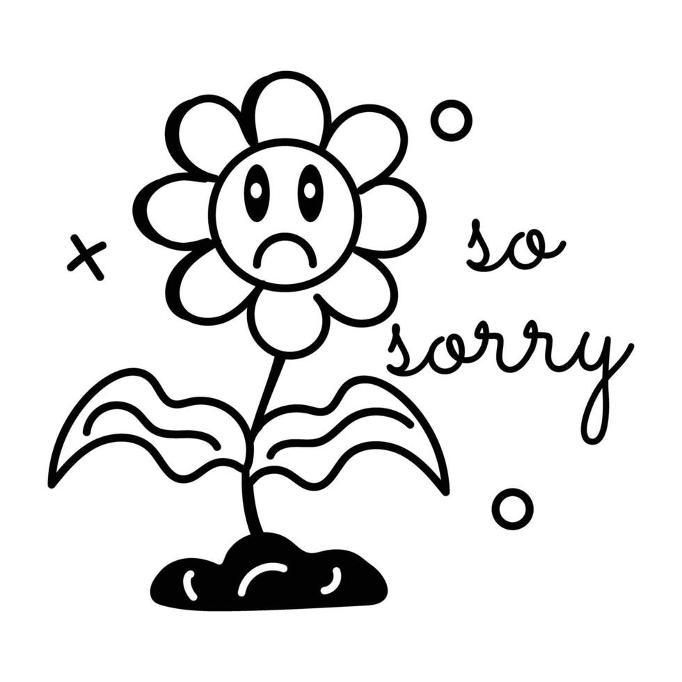 Trendy So Sorry vector