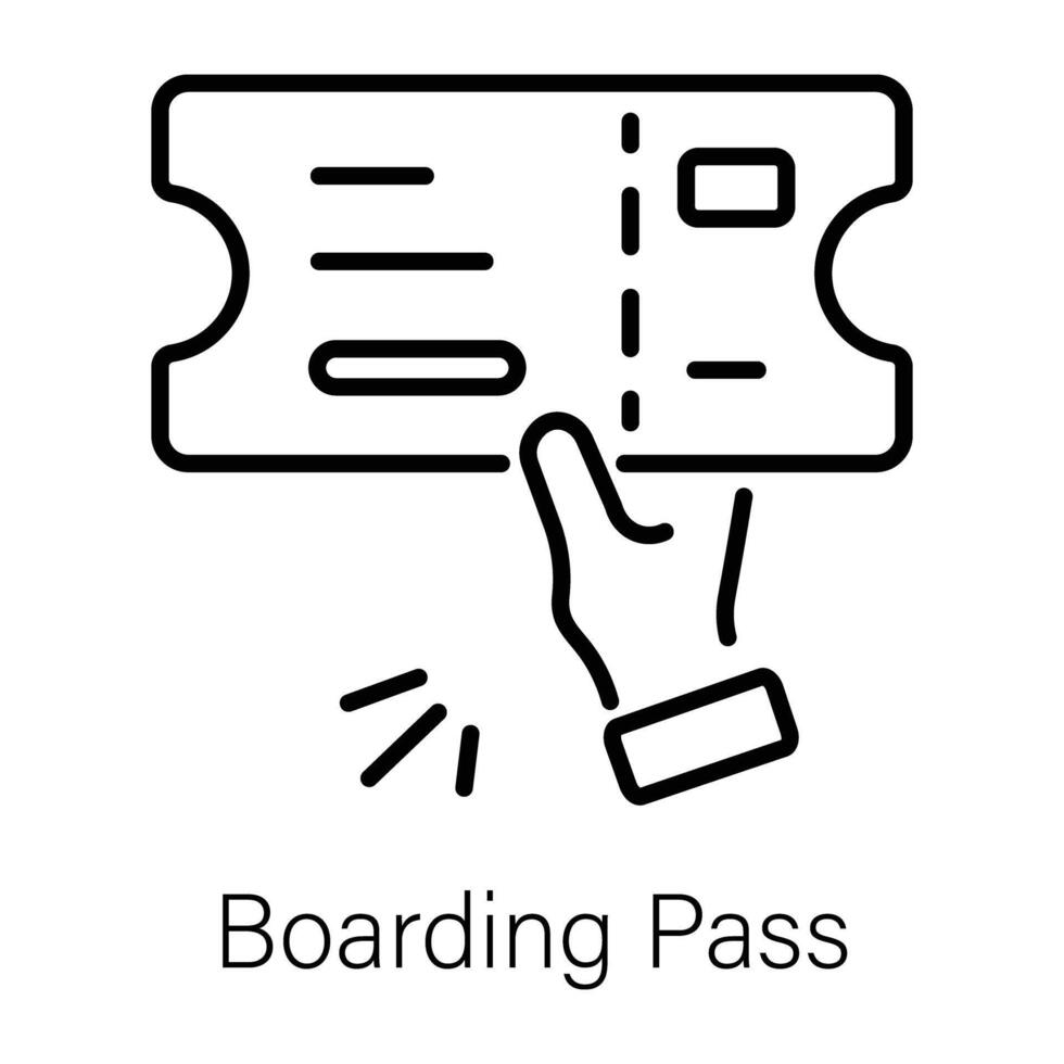 Trendy Boarding Pass vector