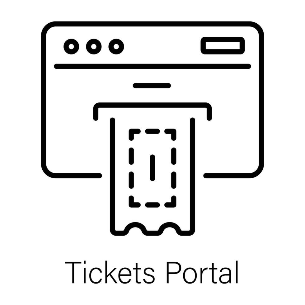 Trendy Tickets Portal vector