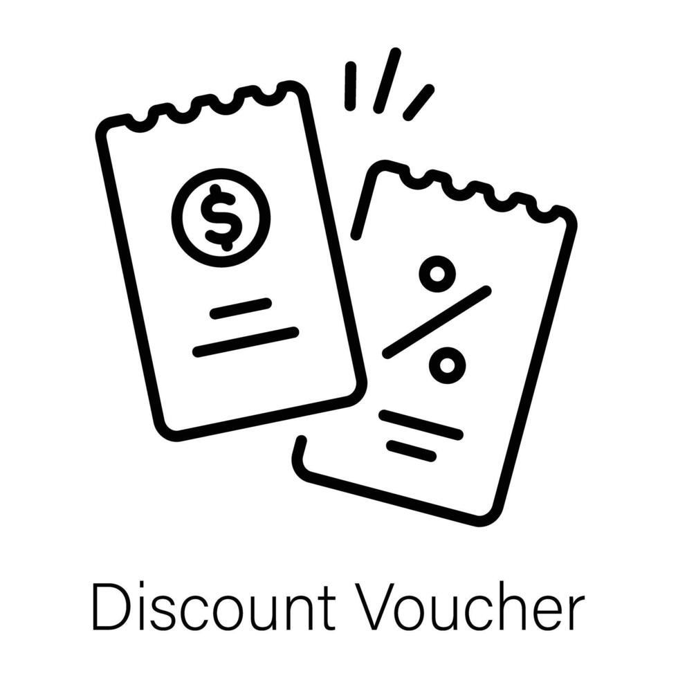Trendy Discount Voucher vector
