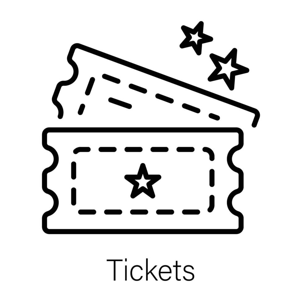 Trendy Tickets Concepts vector
