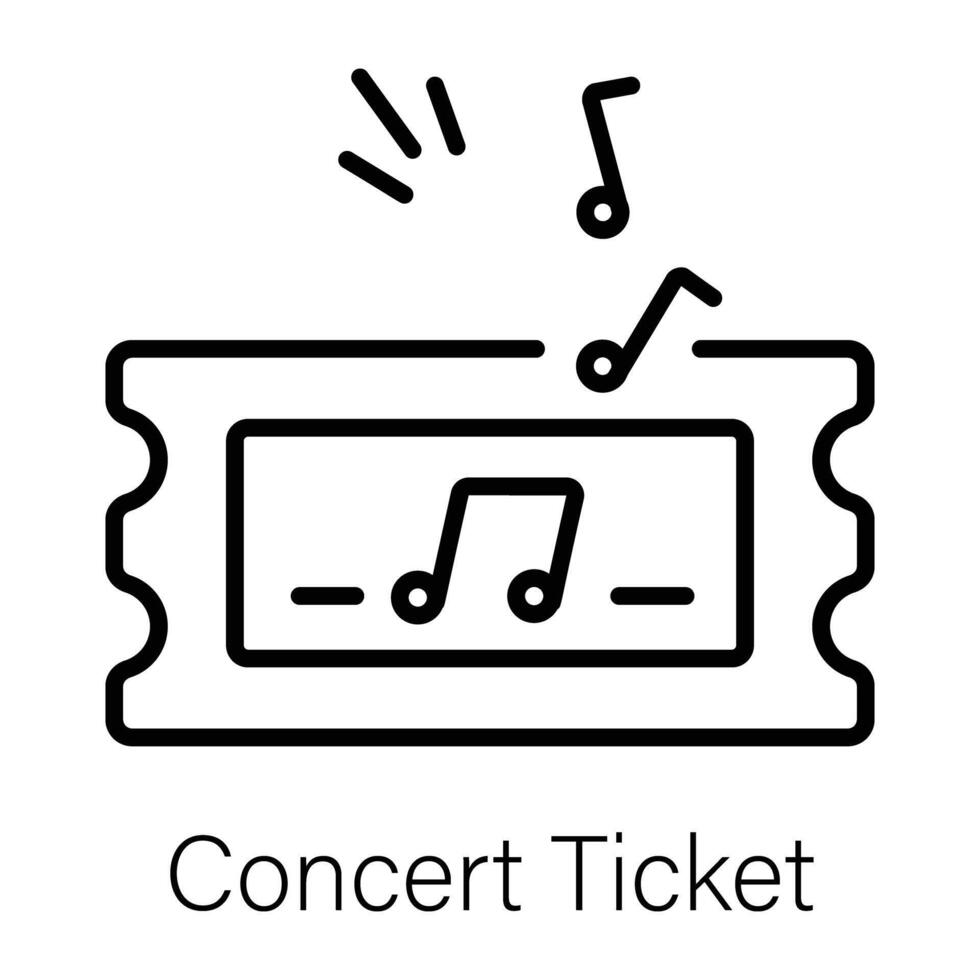 Trendy Concert Ticket vector