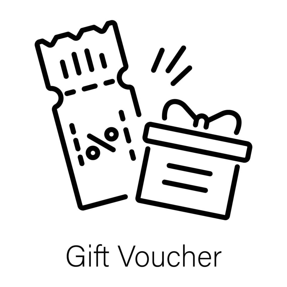 Trendy Gift Voucher vector