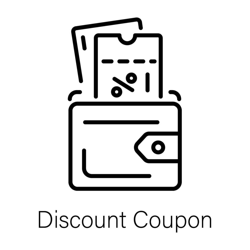 Trendy Discount Coupon vector