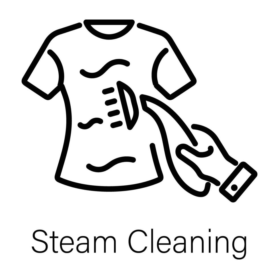 Trendy Steam Cleaning vector