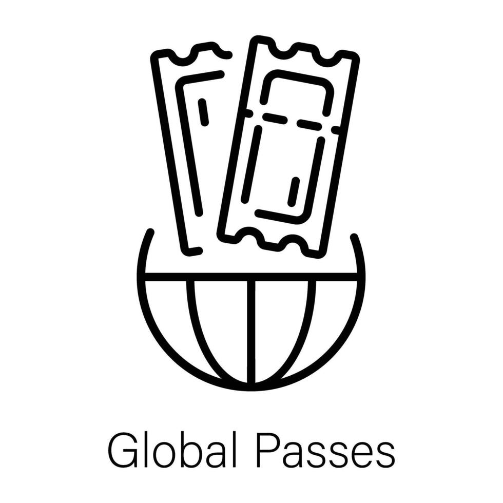 Trendy Global Passes vector