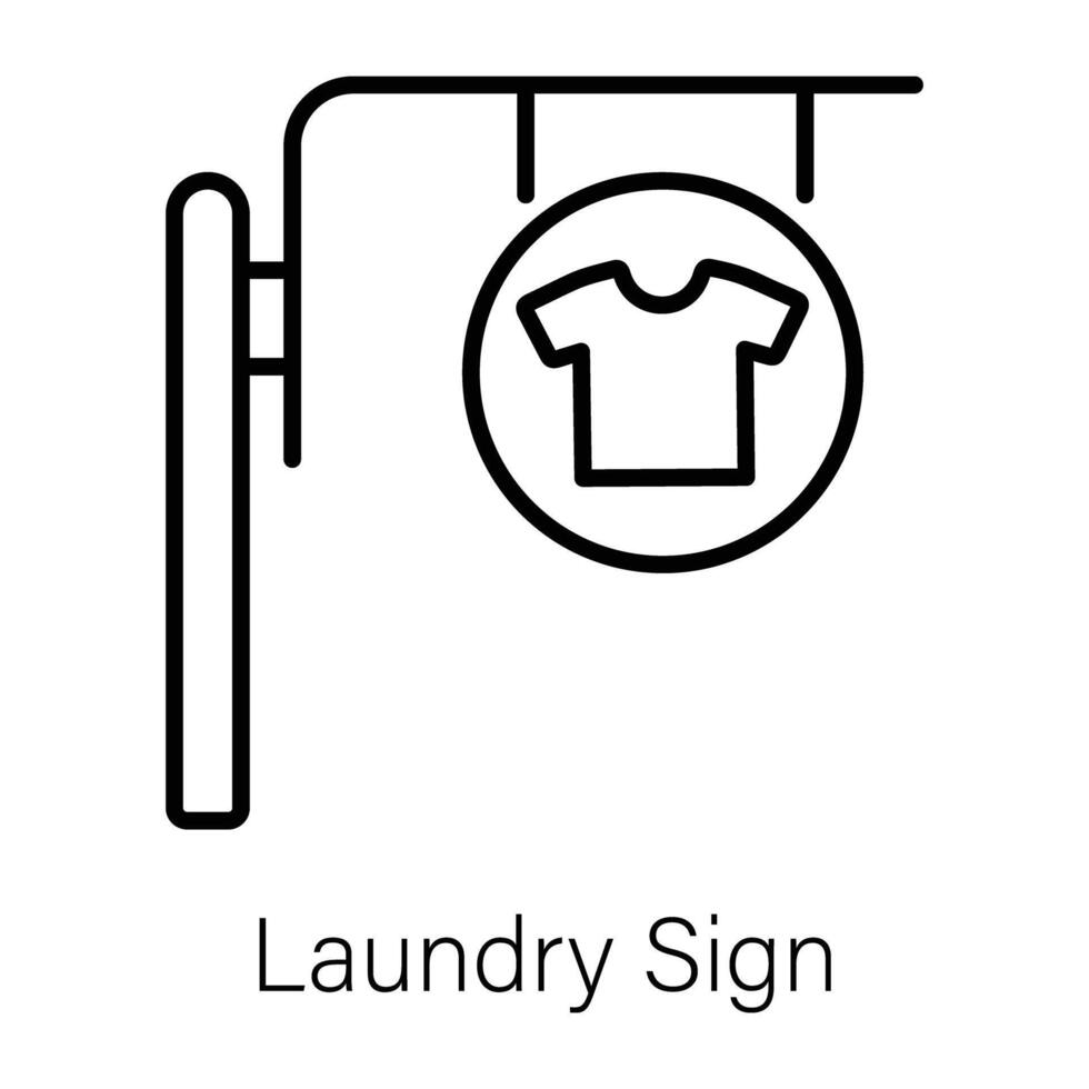 Trendy Laundry Sign vector