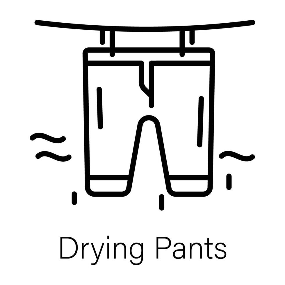 Trendy Drying Pants vector