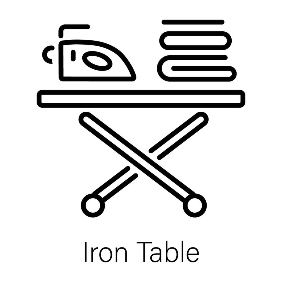 de moda hierro mesa vector