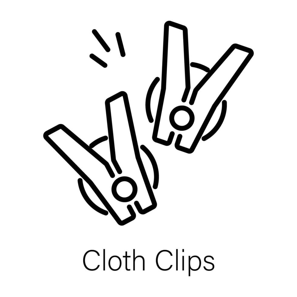 de moda paño clips vector