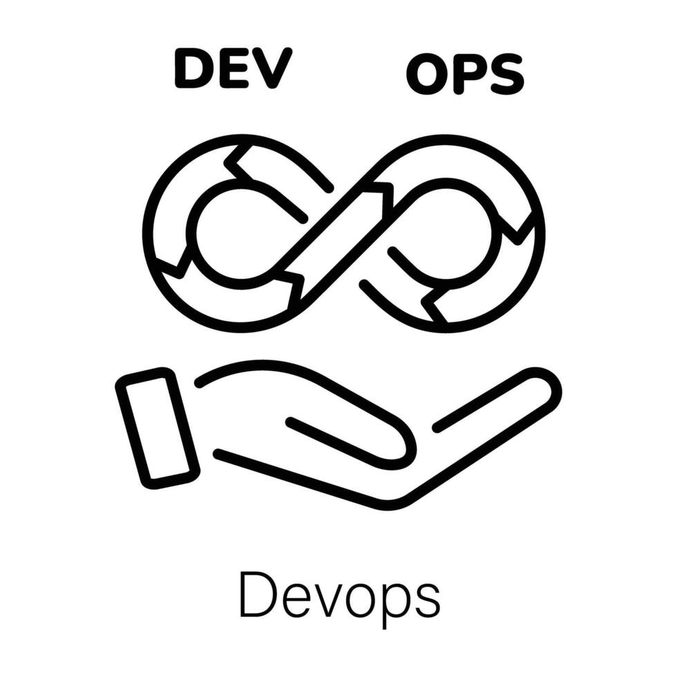 Trendy Devops Concepts vector