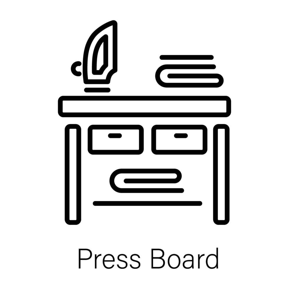 Trendy Press Board vector