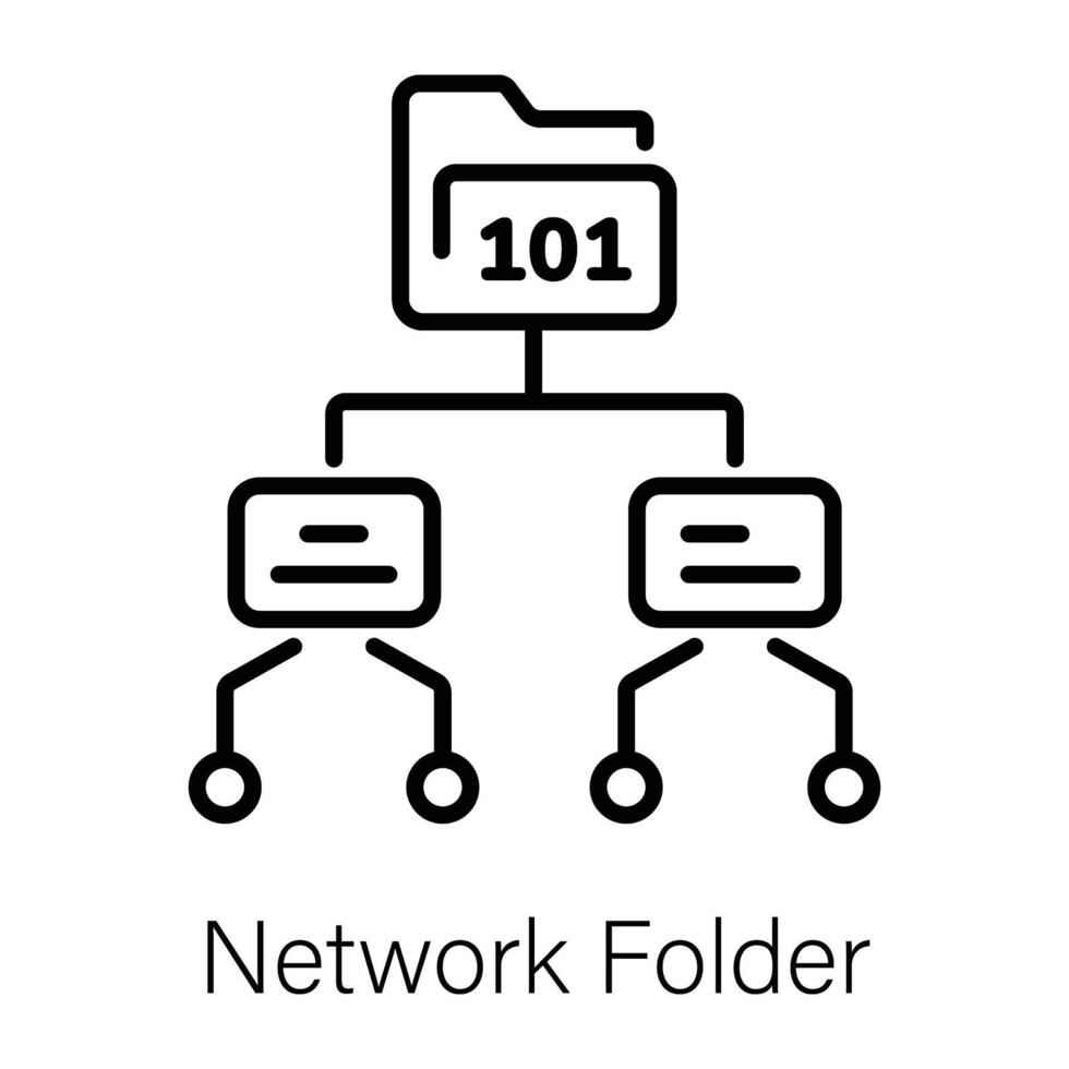 Trendy Network Folder vector