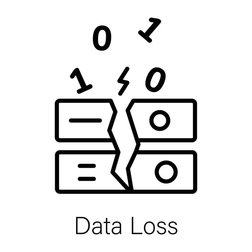 pérdida de datos de moda vector