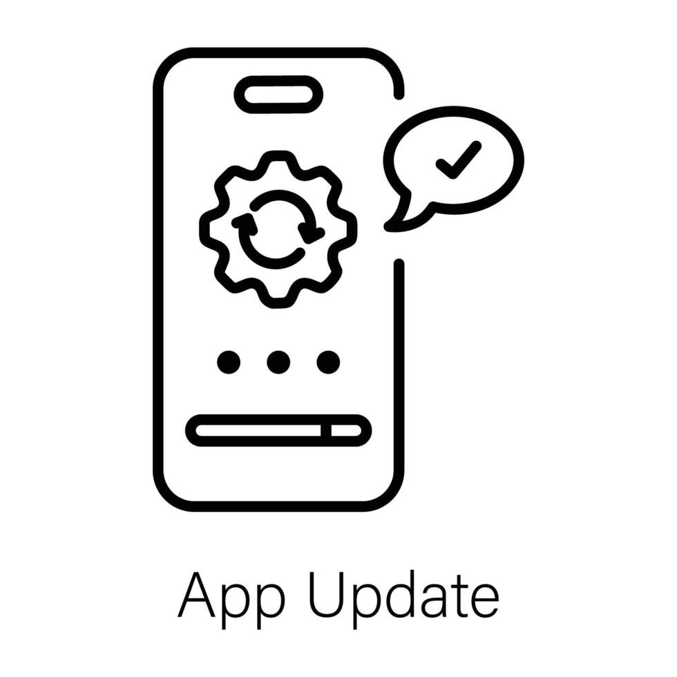 Trendy App Update vector