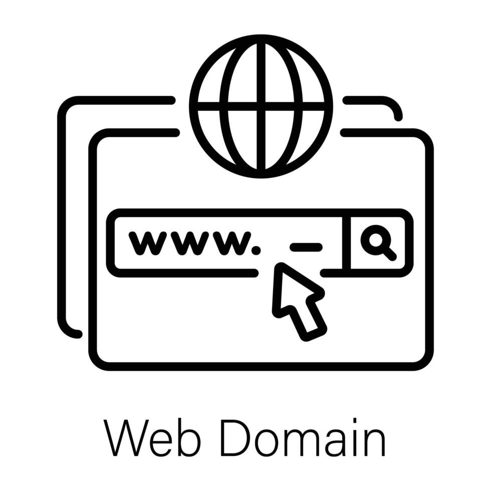 Trendy Web Domain vector