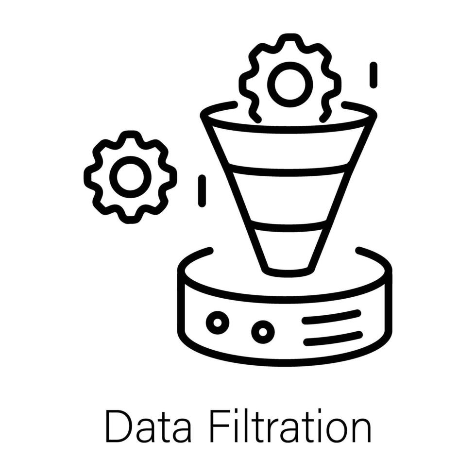 Trendy Data Filtration vector