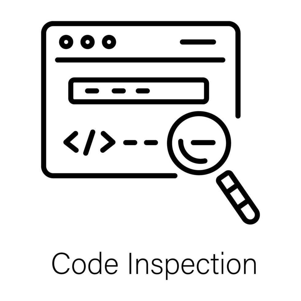 Trendy Code Inspection vector