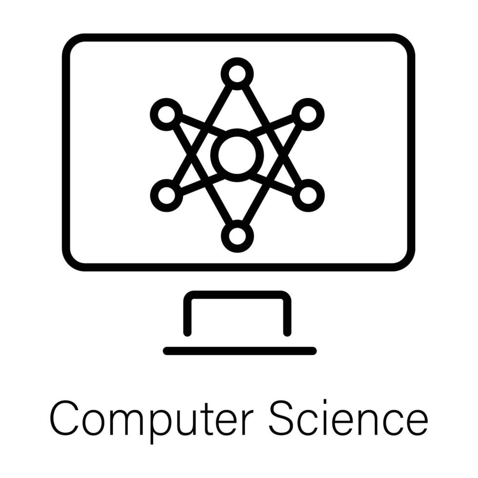 Trendy Computer Science vector