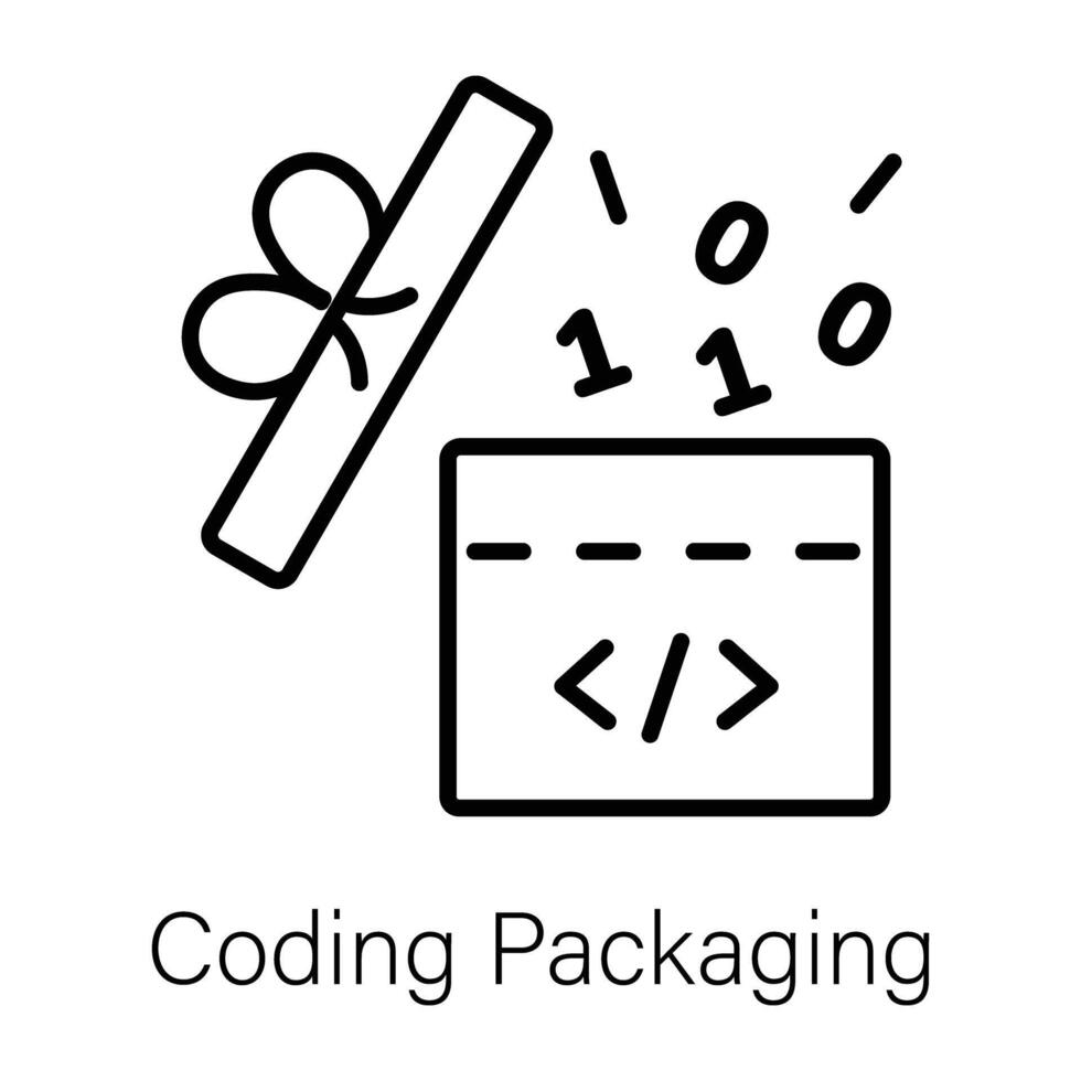 Trendy Coding Packaging vector