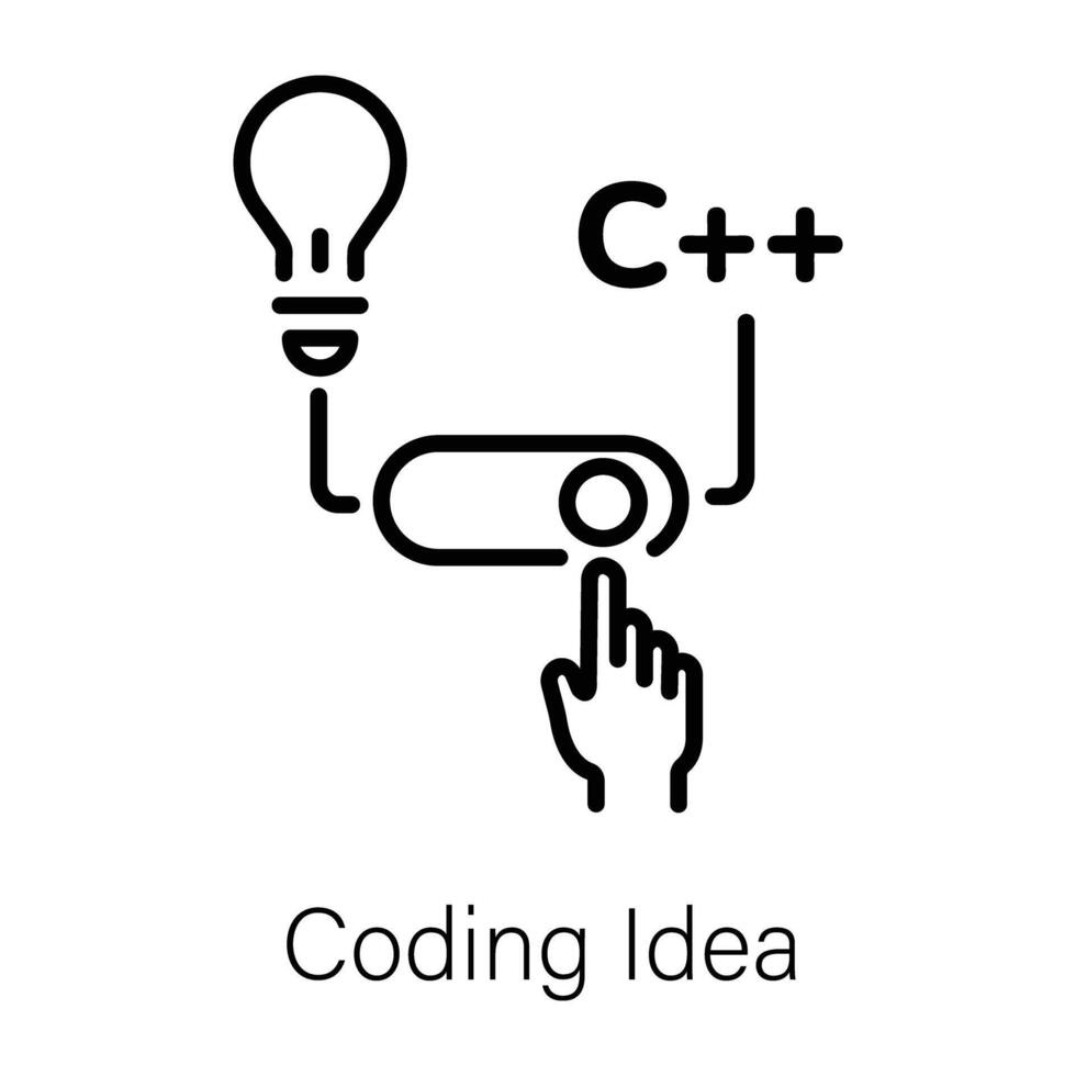 Trendy Coding Idea vector