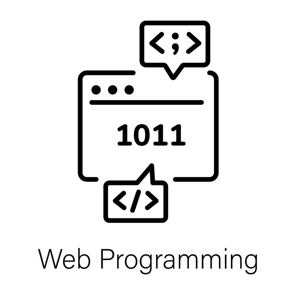 Trendy Web Programming vector