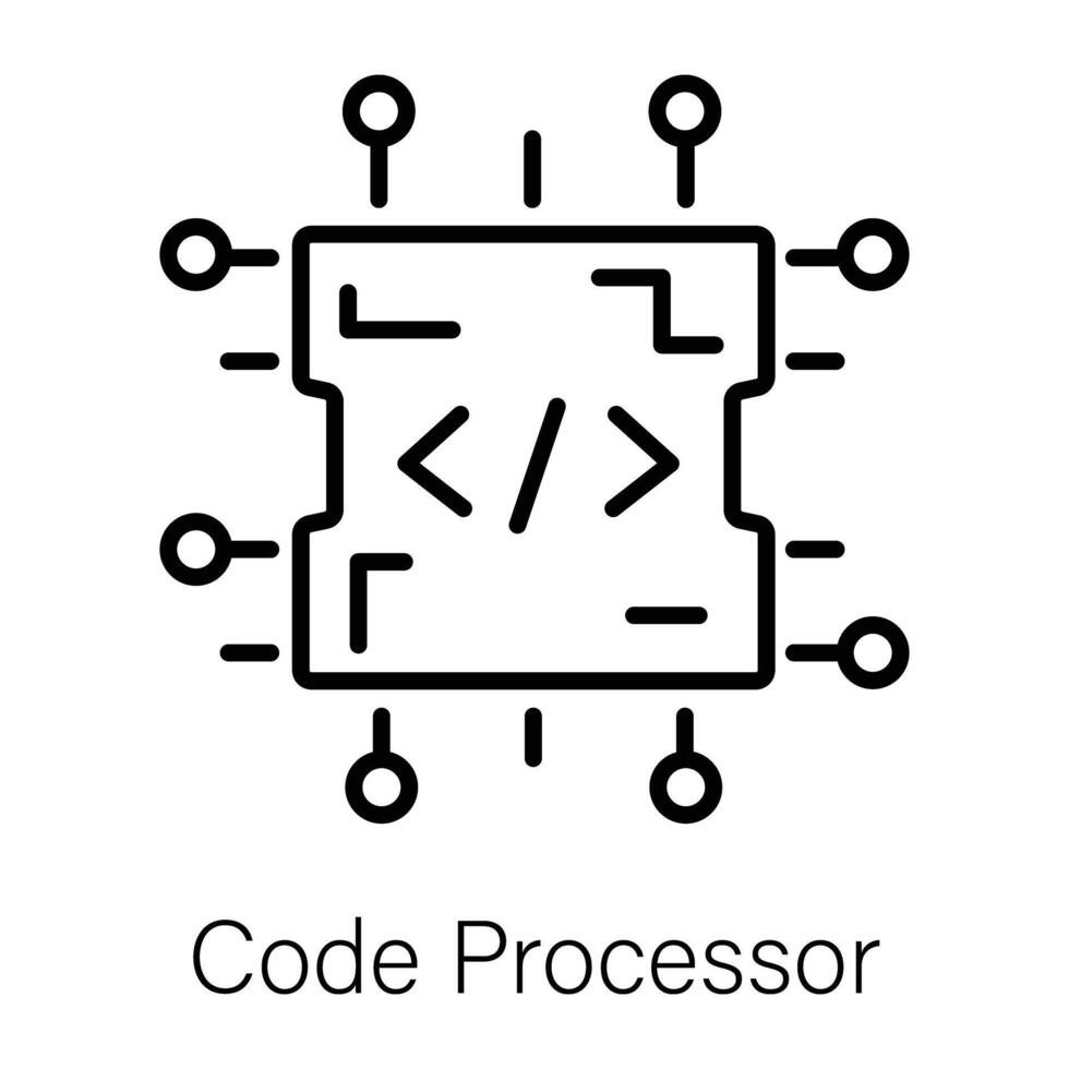 Trendy Code Processor vector