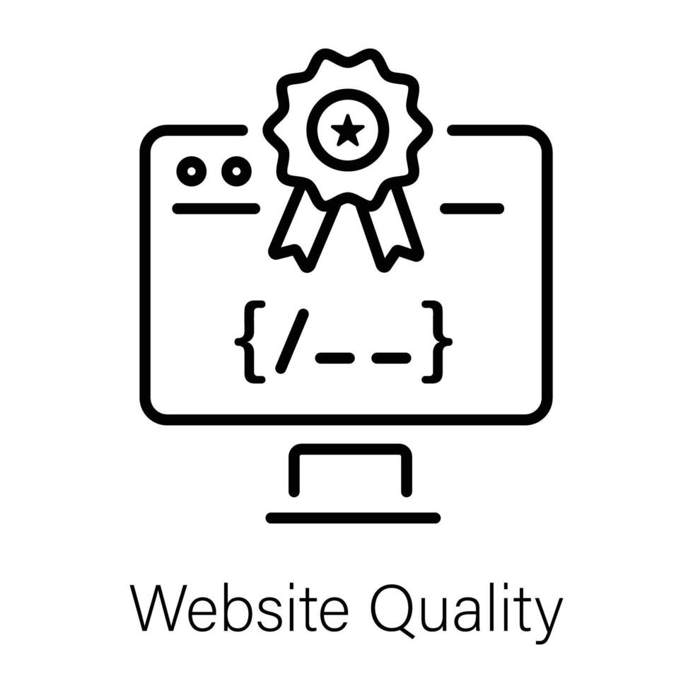 Trendy Website Quality vector
