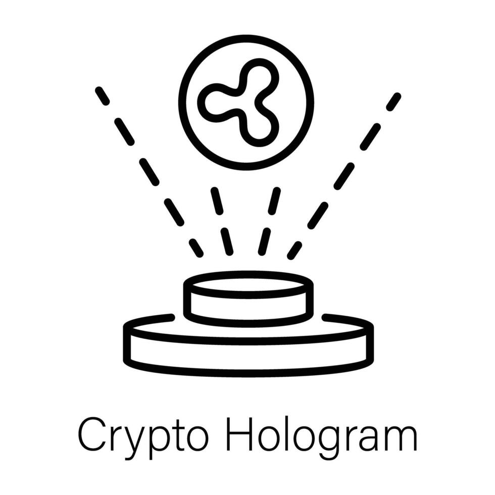 Trendy Crypto Hologram vector