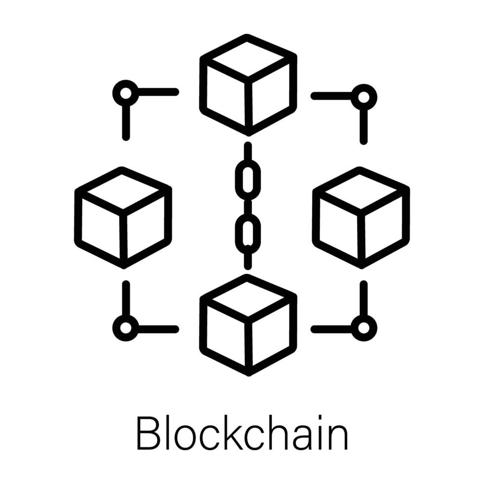 Trendy Blockchain Concepts vector